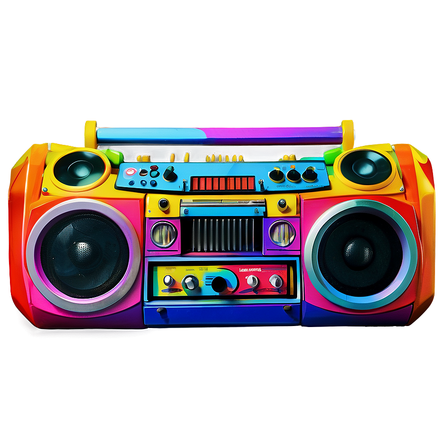 Colorful Boombox Png 10 PNG Image