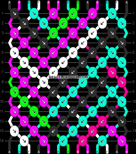 Colorful_ Bracelet_ Pattern_ Guide PNG Image