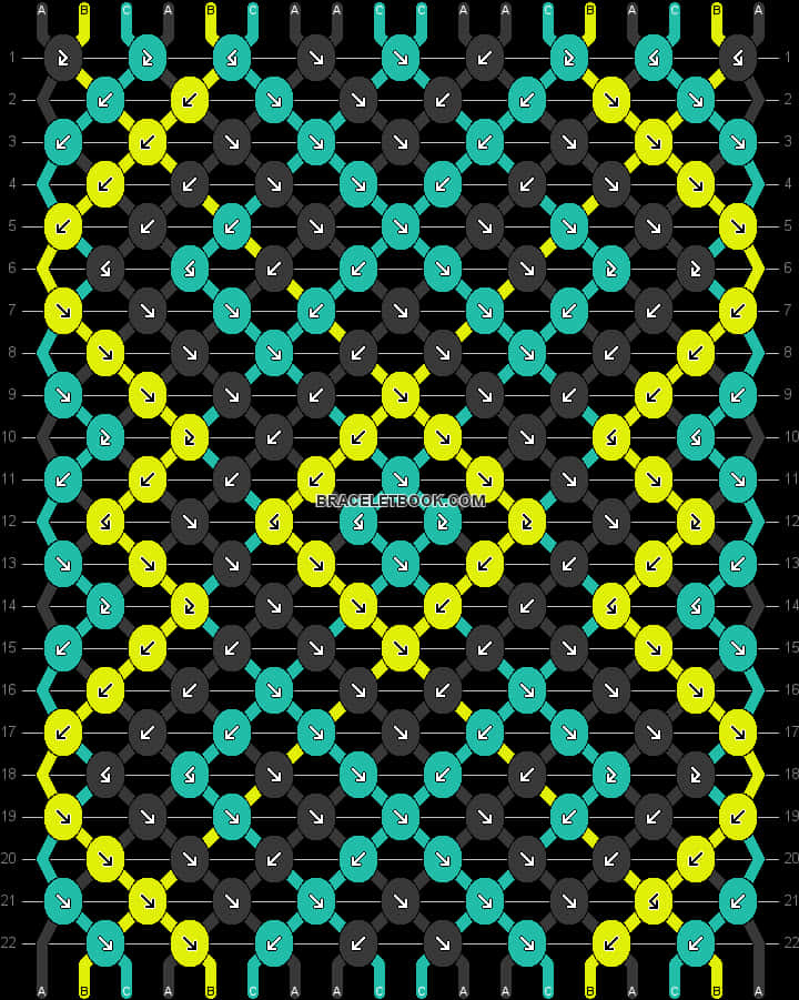 Colorful Bracelet Pattern Instructions PNG Image