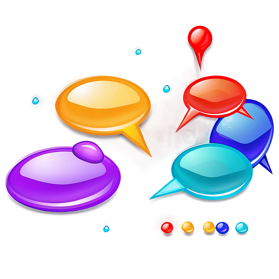 Colorful Bubble Chat Set Png 81 PNG Image