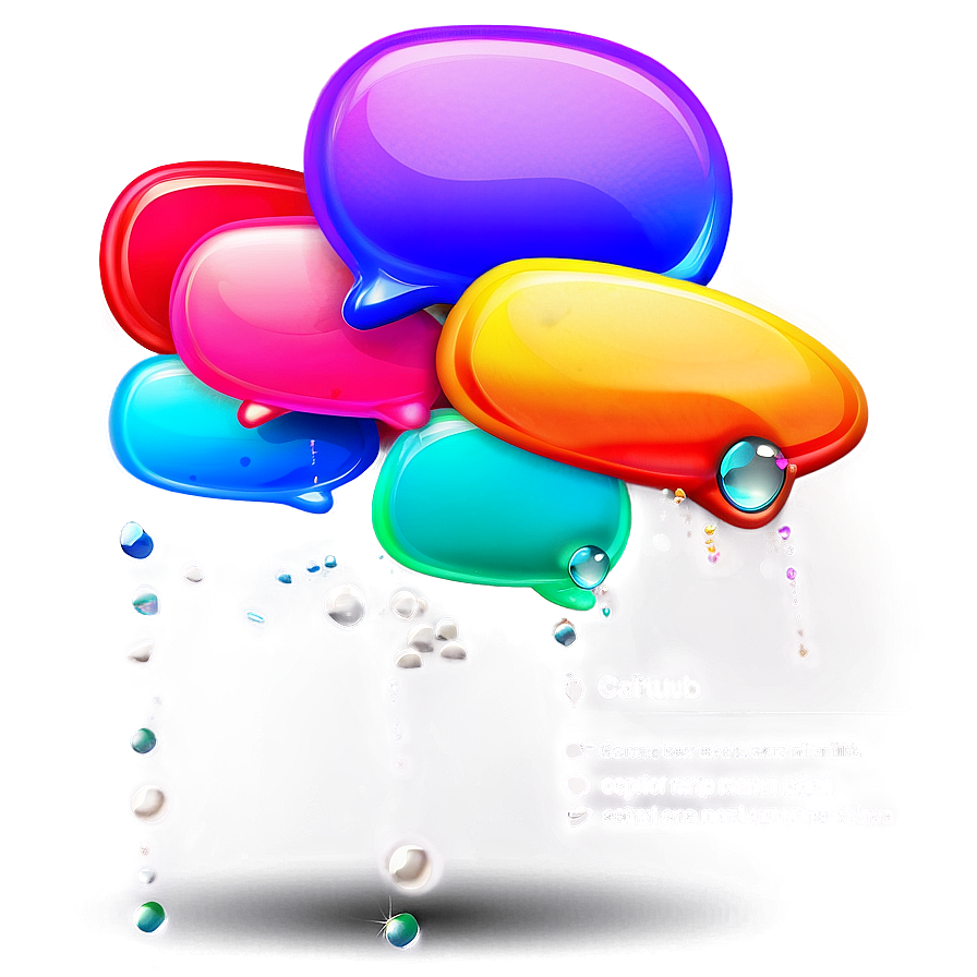 Colorful Bubble Chat Set Png Eom PNG Image