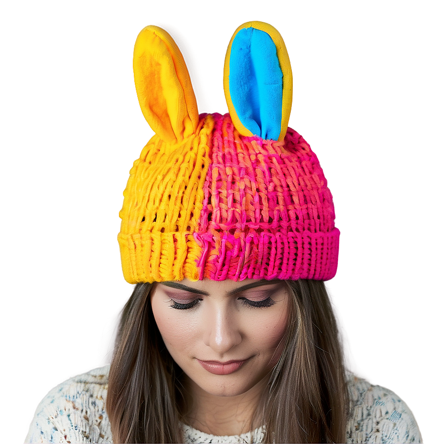 Colorful Bunny Hat Vibrant Png Uul24 PNG Image