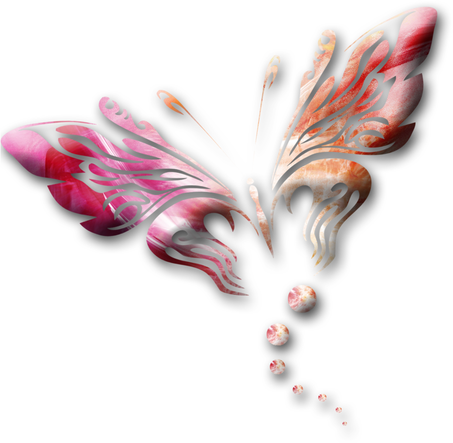 Colorful Butterfly Artwork PNG Image