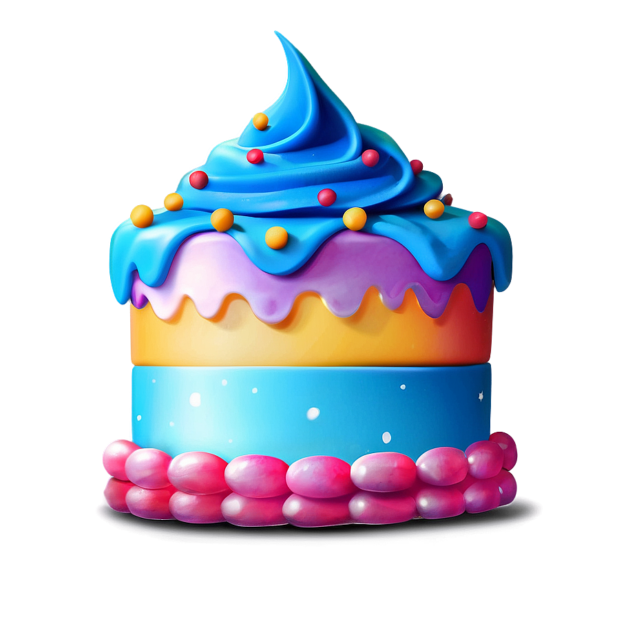 Colorful Cake Emoji Png Dhj PNG Image