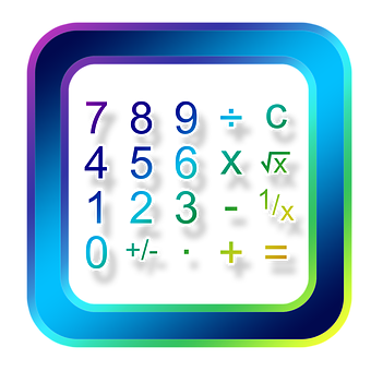 Colorful Calculator App Icon PNG Image