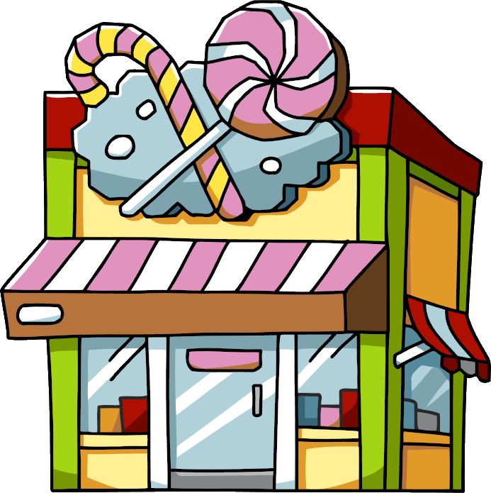 Colorful Candy Shop Illustration PNG Image