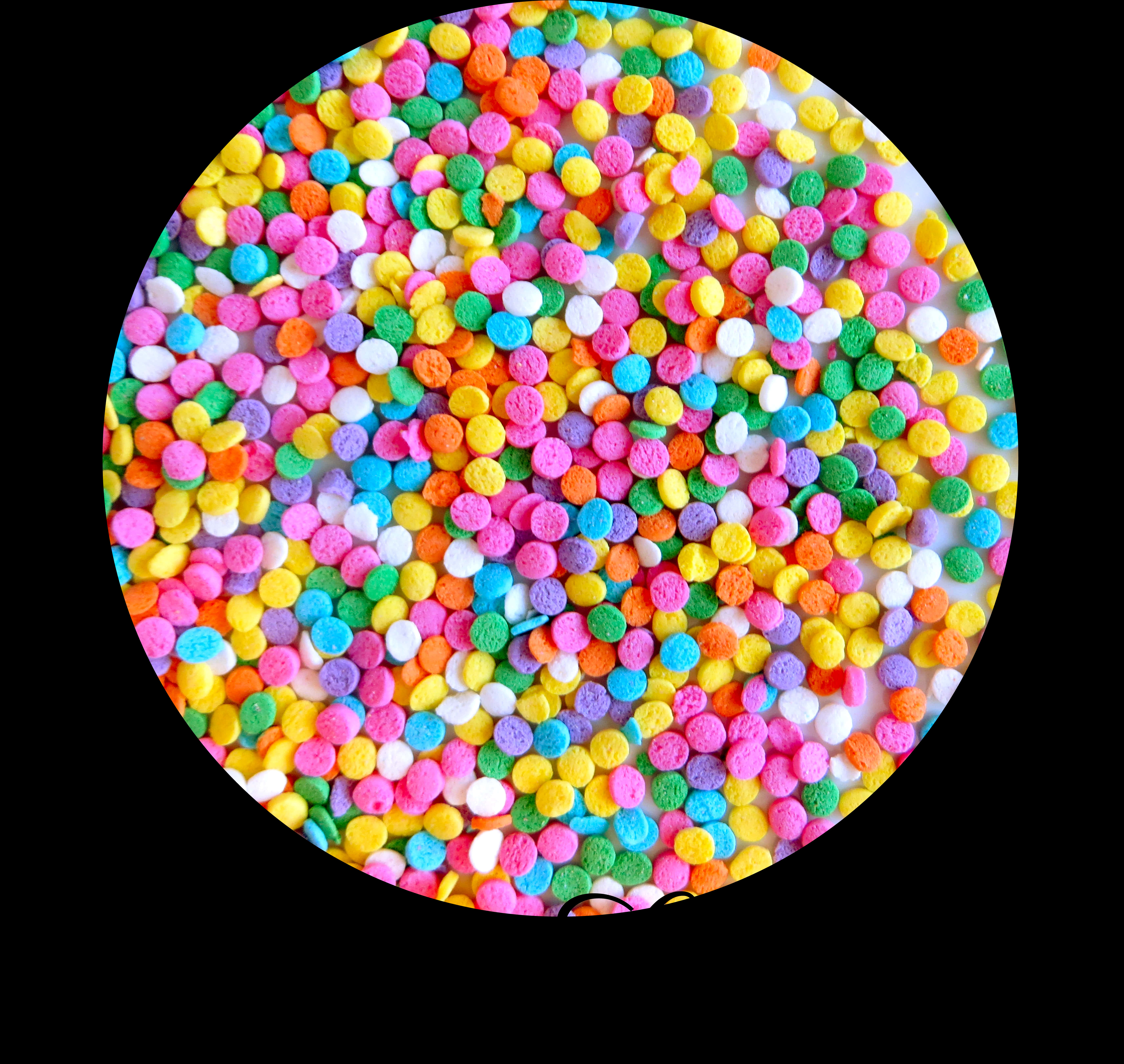 Colorful Candy Sprinkles Texture PNG Image