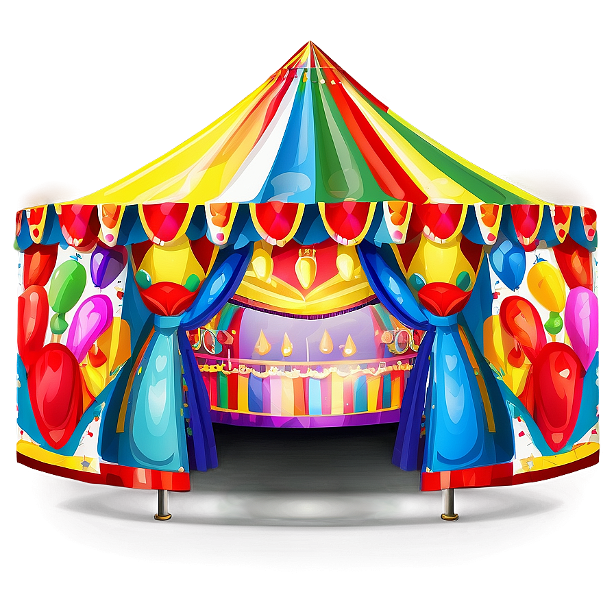 Colorful Carnival Tent Clipart Png Jqv29 PNG Image