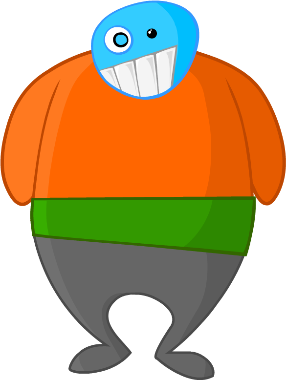 Colorful Cartoon Character Smiling PNG Image