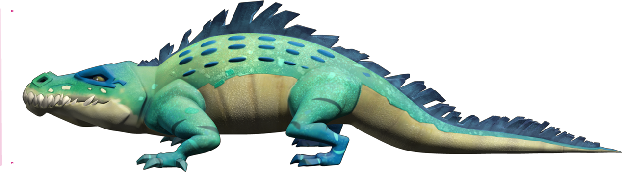 Colorful Cartoon Crocodile PNG Image