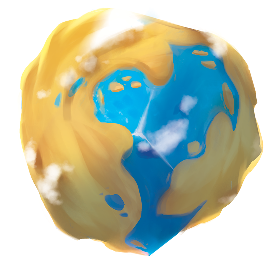 Colorful Cartoon Earth Illustration PNG Image