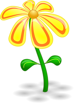 Colorful Cartoon Flower PNG Image