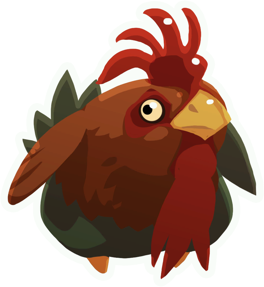 Colorful Cartoon Hen Illustration PNG Image