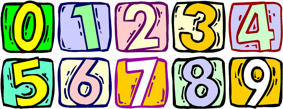 Colorful Cartoon Numbers0to9 PNG Image