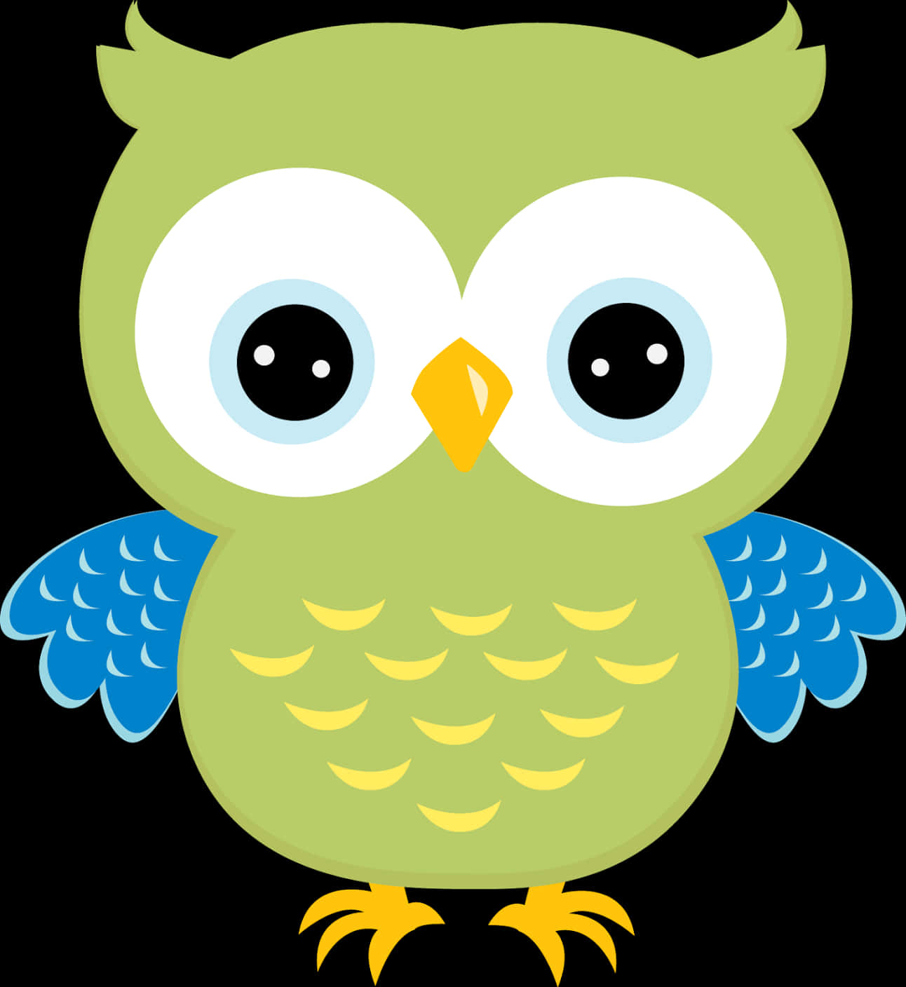 Colorful Cartoon Owl Illustration PNG Image