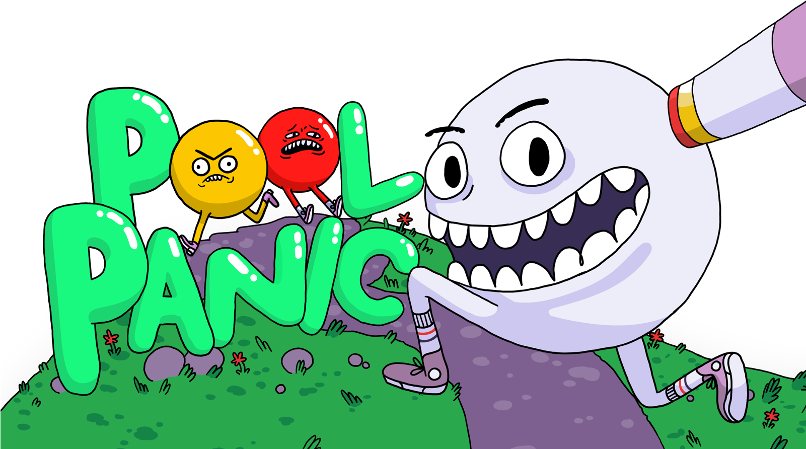 Colorful Cartoon Panic PNG Image