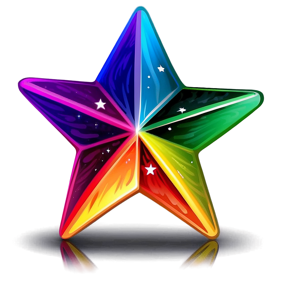 Colorful Cartoon Star Png Ruh PNG Image