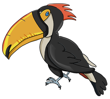 Colorful Cartoon Toucan PNG Image