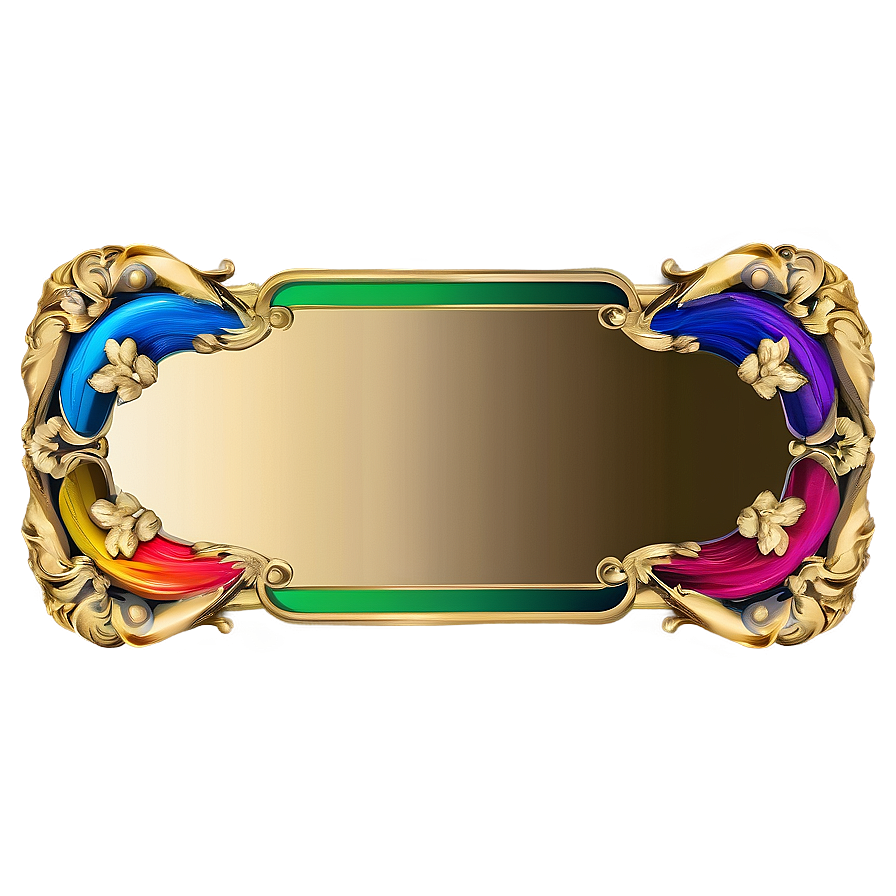 Colorful Certificate Frame Png Qqp PNG Image