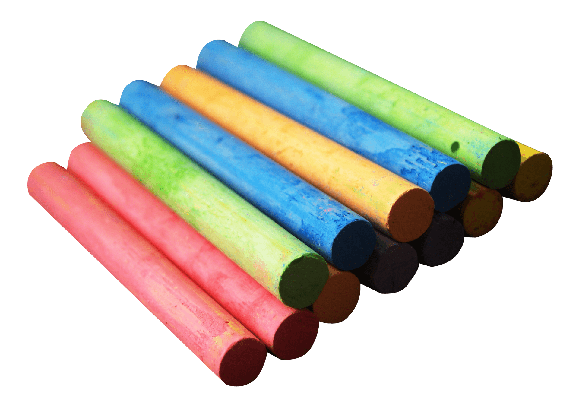 Colorful Chalk Sticks PNG Image