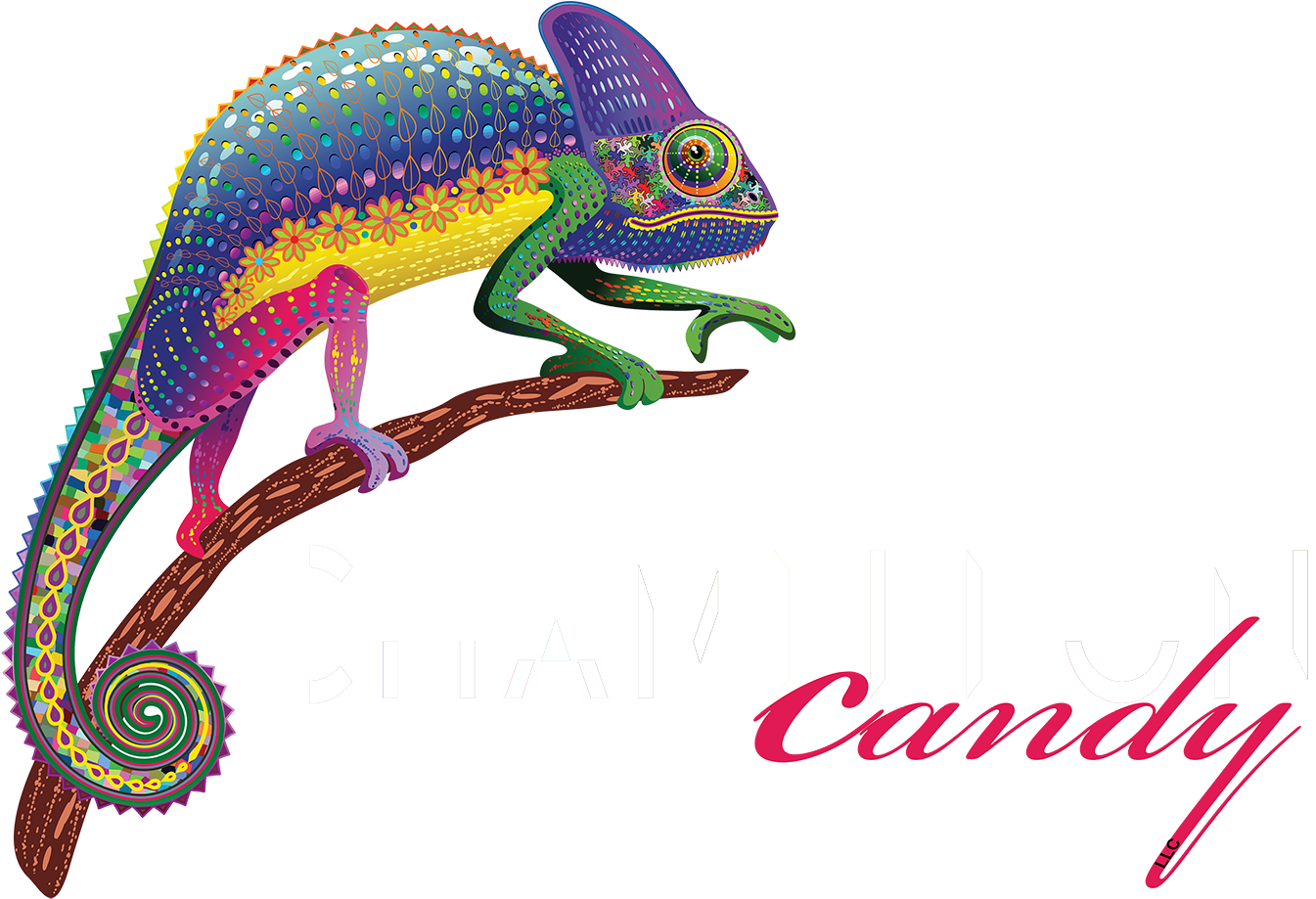 Colorful Chameleon Graphic PNG Image