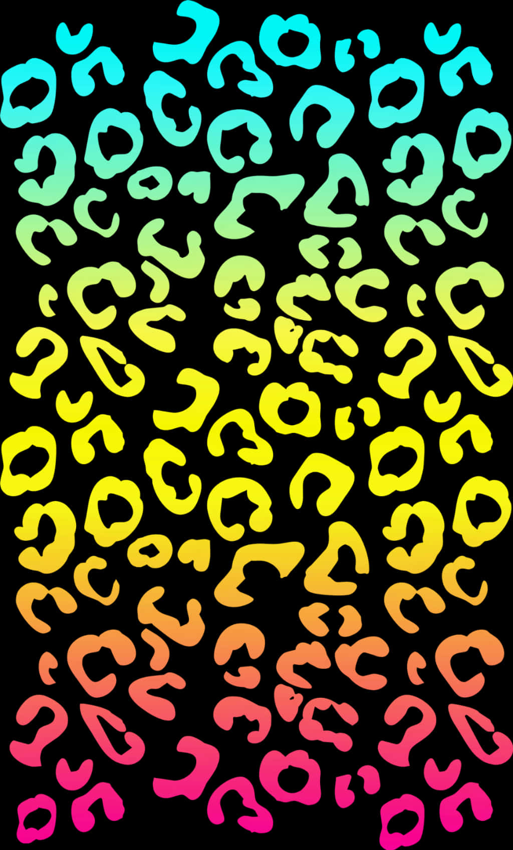 Colorful Cheetah Print Pattern PNG Image