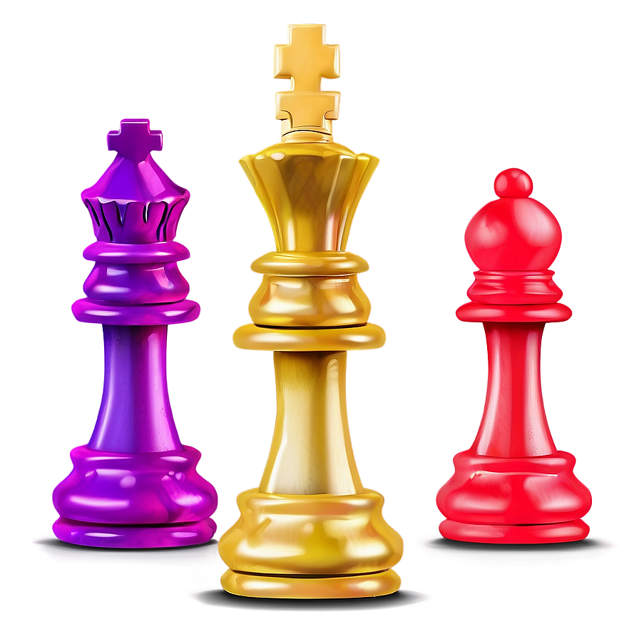 Colorful Chess Pieces Variation Png Eqd52 PNG Image