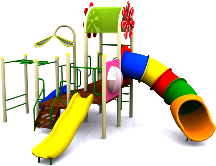 Colorful Childrens Playground Equipment PNG Image