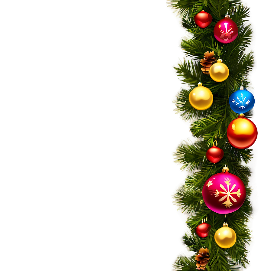 Colorful Christmas Border Png Qtv PNG Image