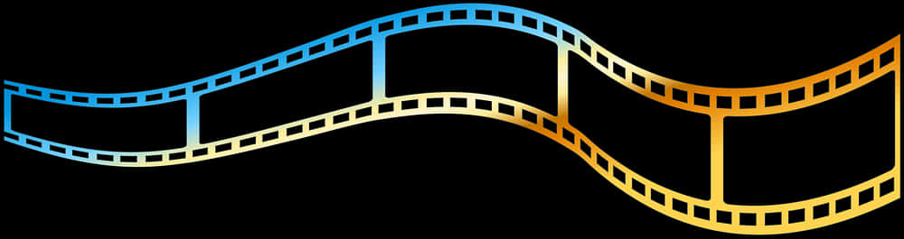 Colorful Cinema Film Strip Vector PNG Image