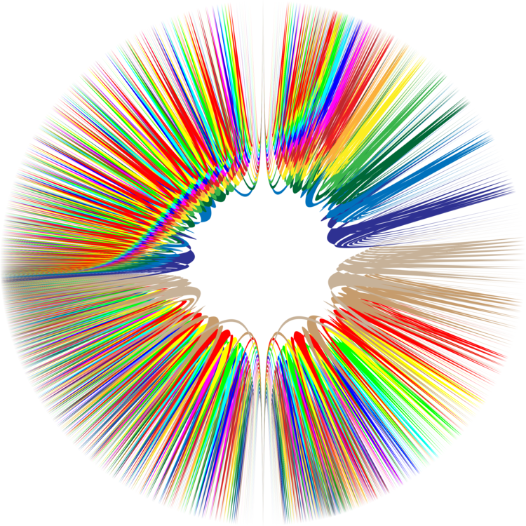 Colorful Circular Spectrum Art PNG Image