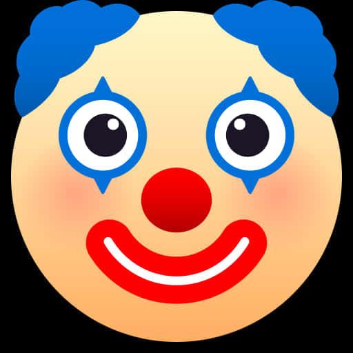 Colorful Clown Emoji Graphic PNG Image