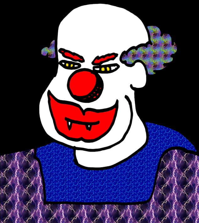 Colorful Clown Illustration PNG Image