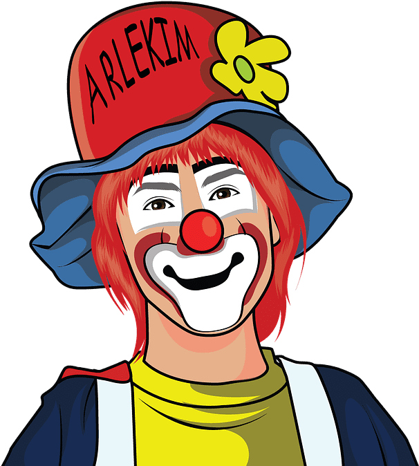 Colorful Clown Illustration PNG Image