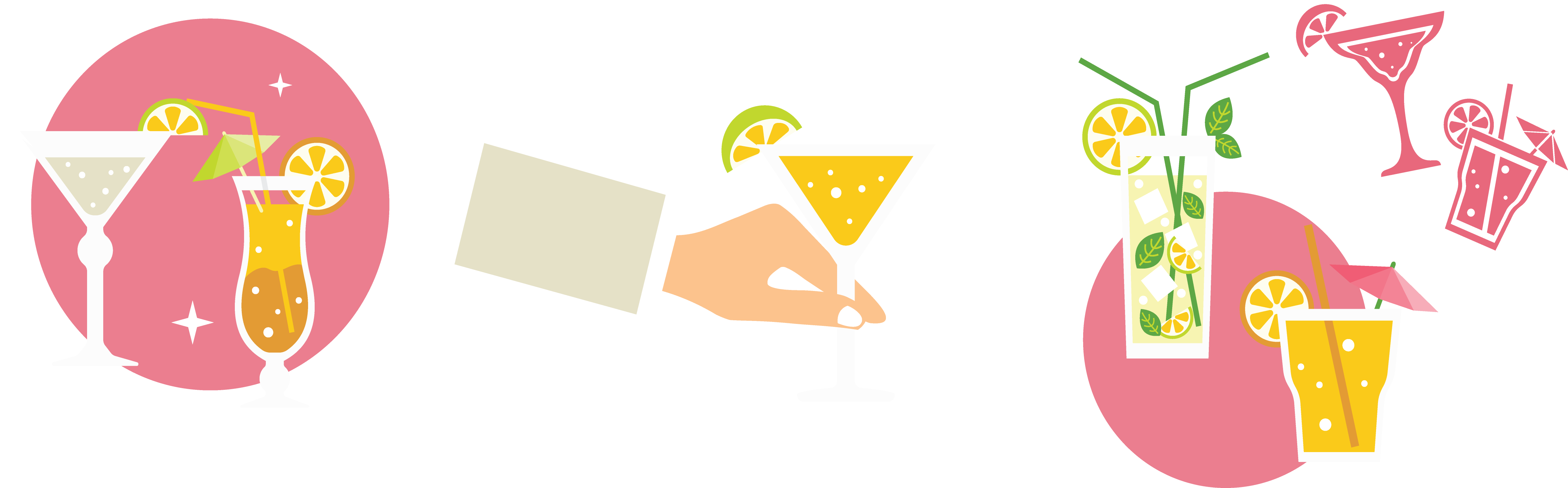 Colorful Cocktail Selection Illustration PNG Image