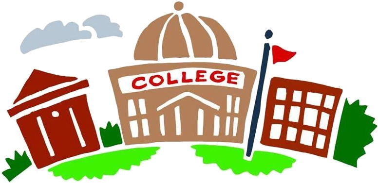 Colorful College Campus Illustration PNG Image