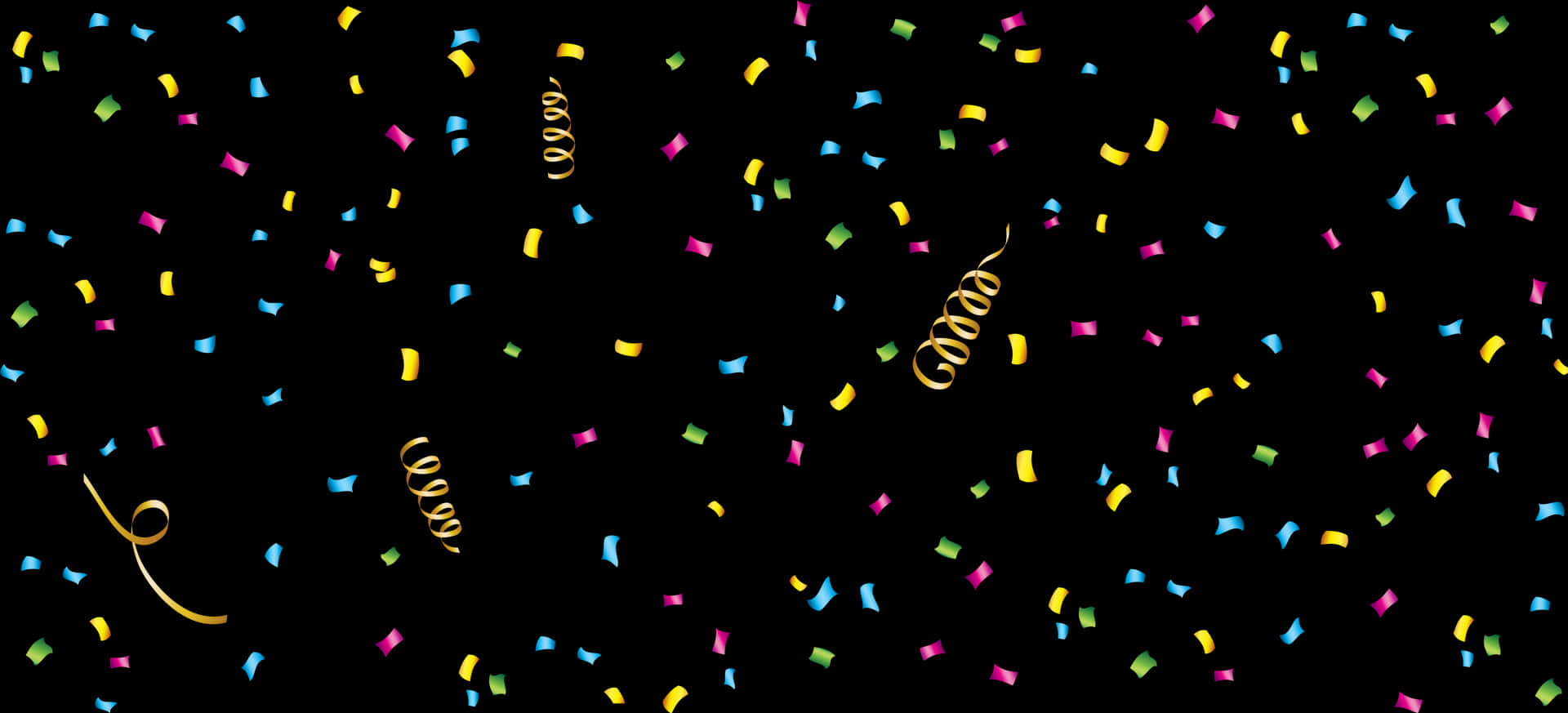 Colorful Confetti Celebration Background PNG Image