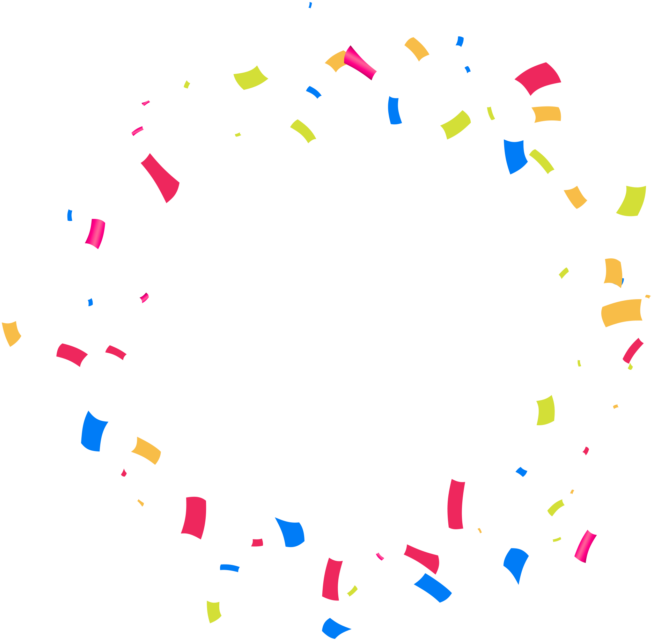 Colorful Confetti Celebration Background PNG Image