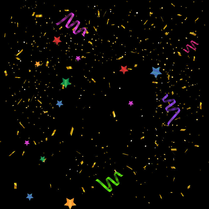 Colorful Confetti Celebration Background PNG Image