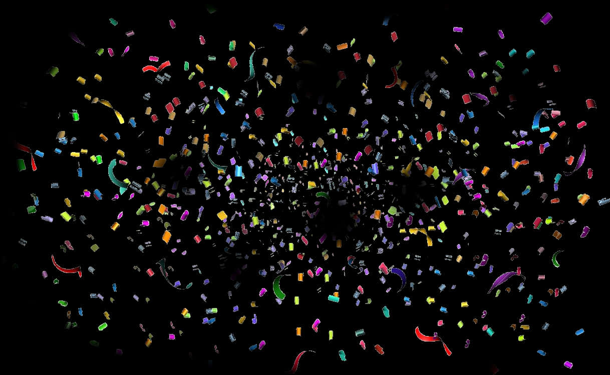 Colorful Confetti Explosion PNG Image