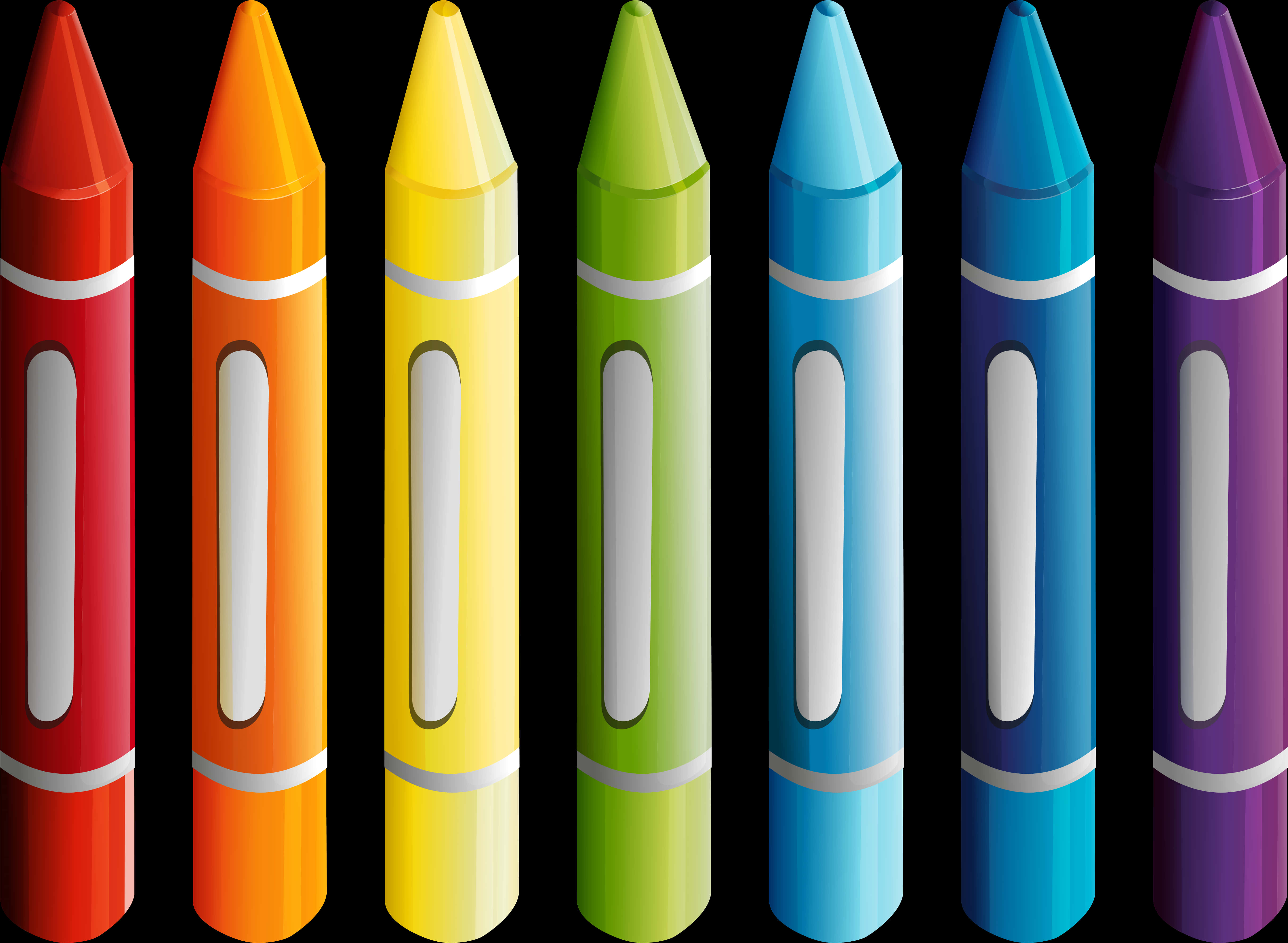 Colorful Crayonsina Row PNG Image