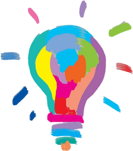 Colorful Creativity Lightbulb PNG Image