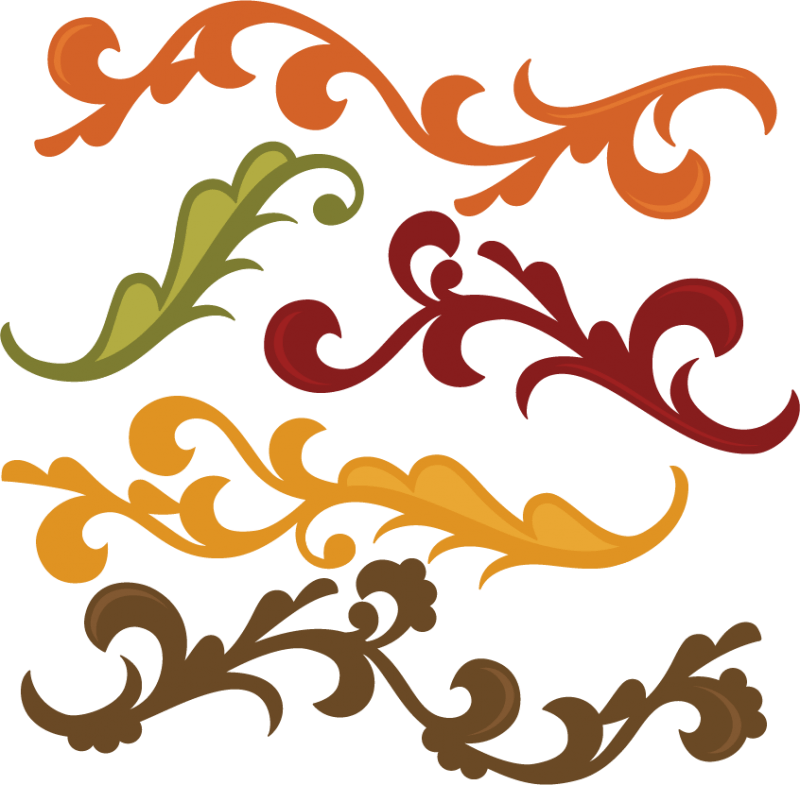 Colorful Decorative Flourishes PNG Image