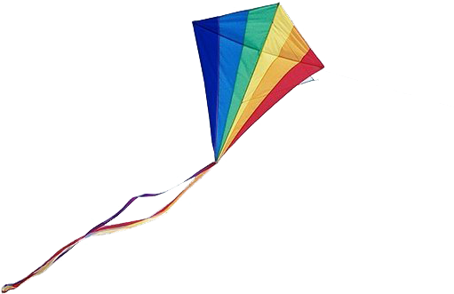 Colorful Diamond Kite Flying PNG Image