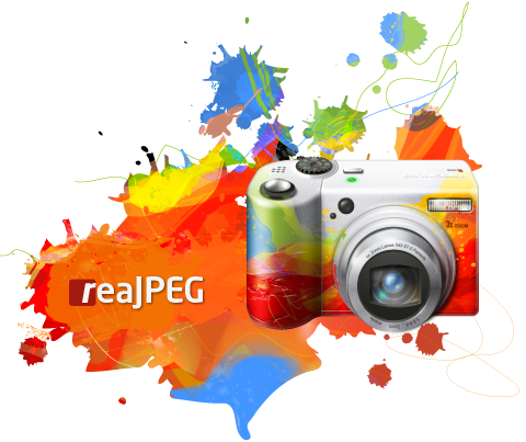 Colorful Digital Camera Concept PNG Image