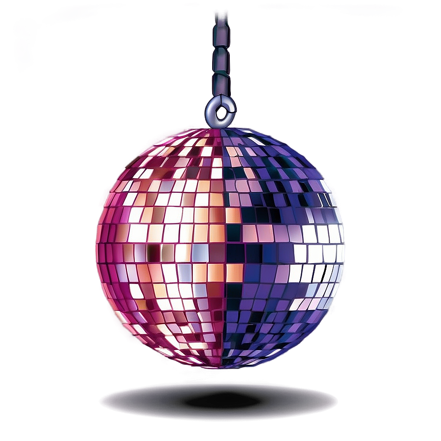 Colorful Disco Ball Illustration PNG Image