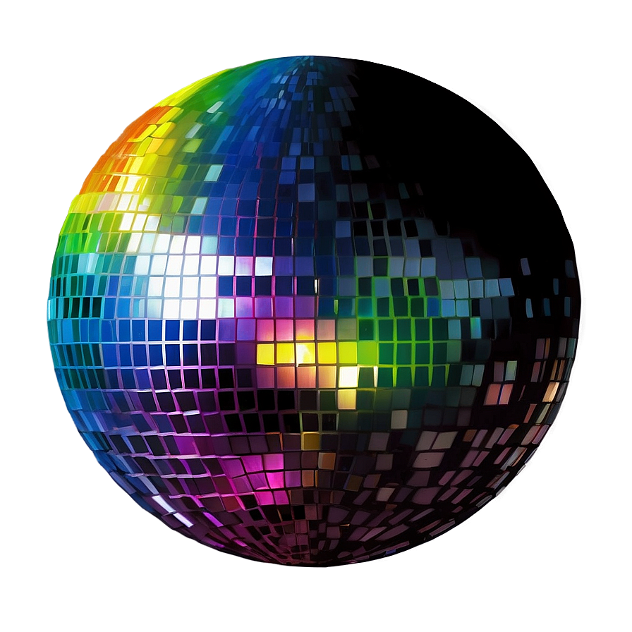 Colorful Disco Ball Sparkle PNG Image