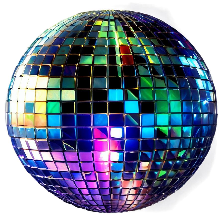 Colorful Disco Ball Sparkle PNG Image