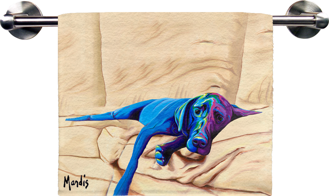 Colorful Dog Art Towel PNG Image