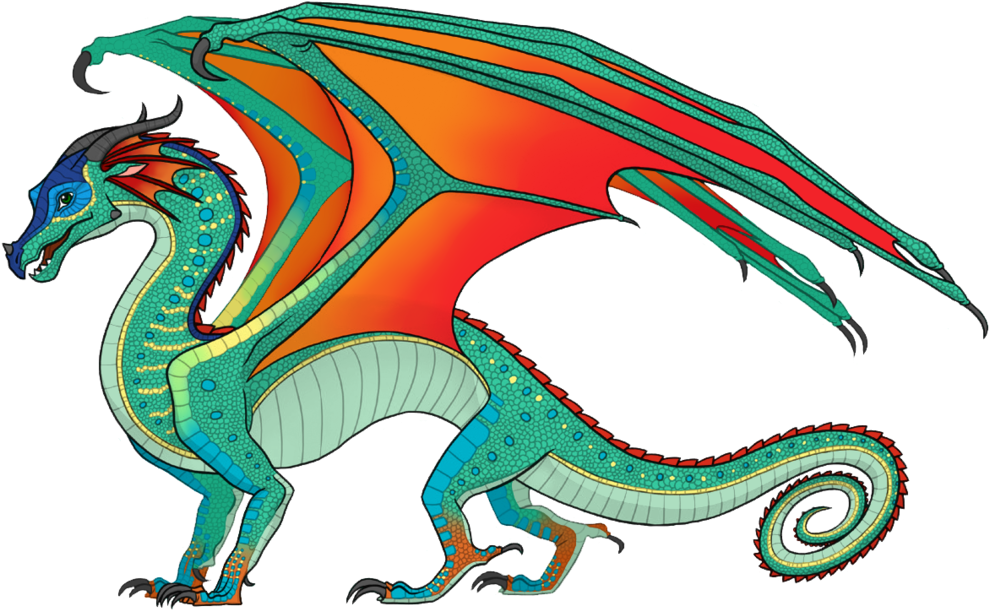 Colorful Dragon Illustration PNG Image